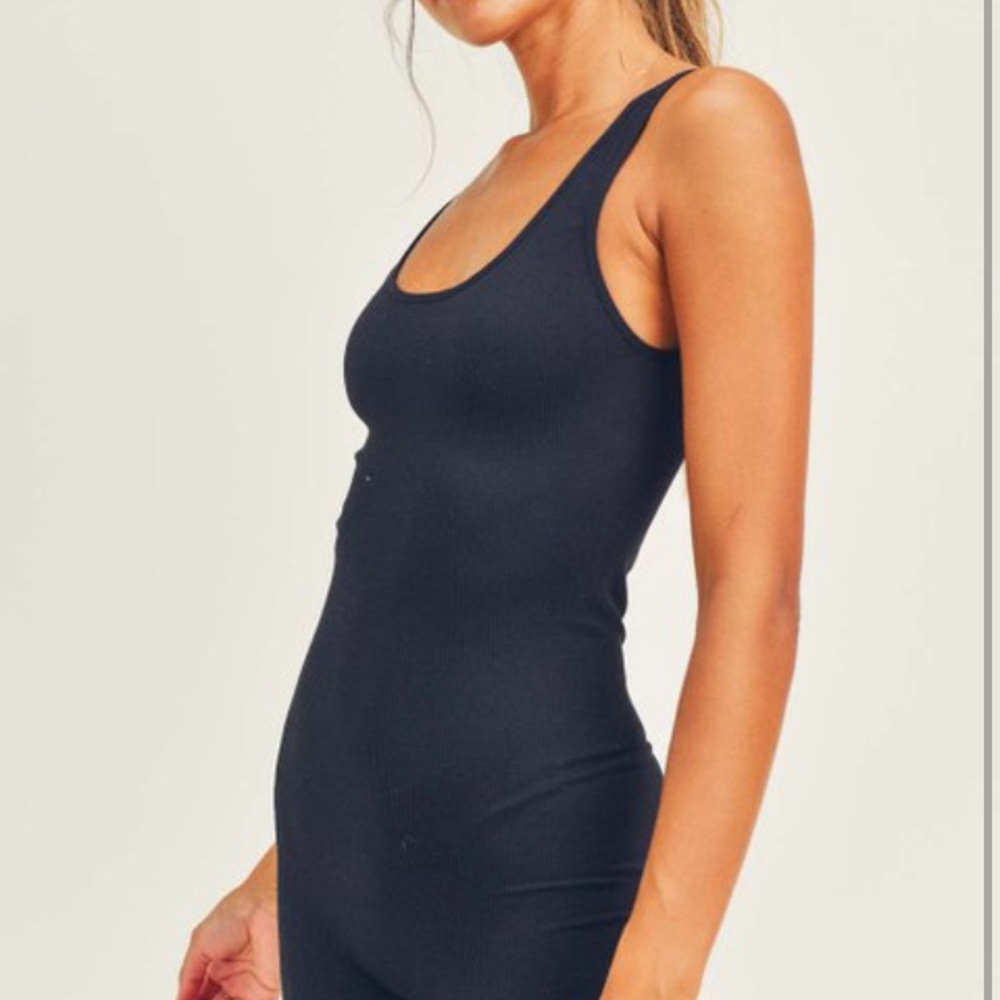 NEW Ribbed Seamless Sleeveless Jumpsuit S M L - Picture 3 of 7
